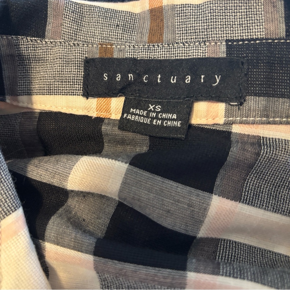 Sanctuary plaid shirt size XS - Picture 4 of 5